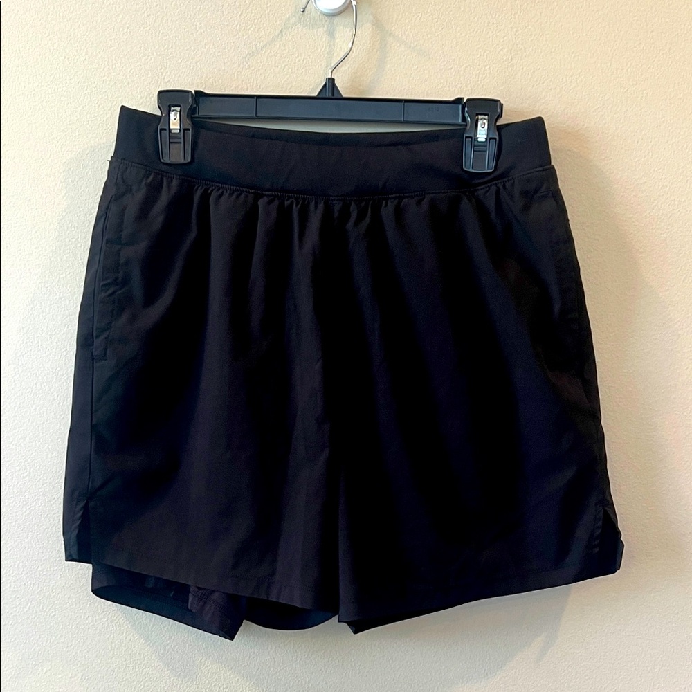 Old Navy Active Men’s M Black Athletic Shorts Go Dry Liner Lightweight Pockets